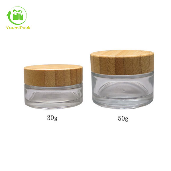 frosted green glass jars 50g
