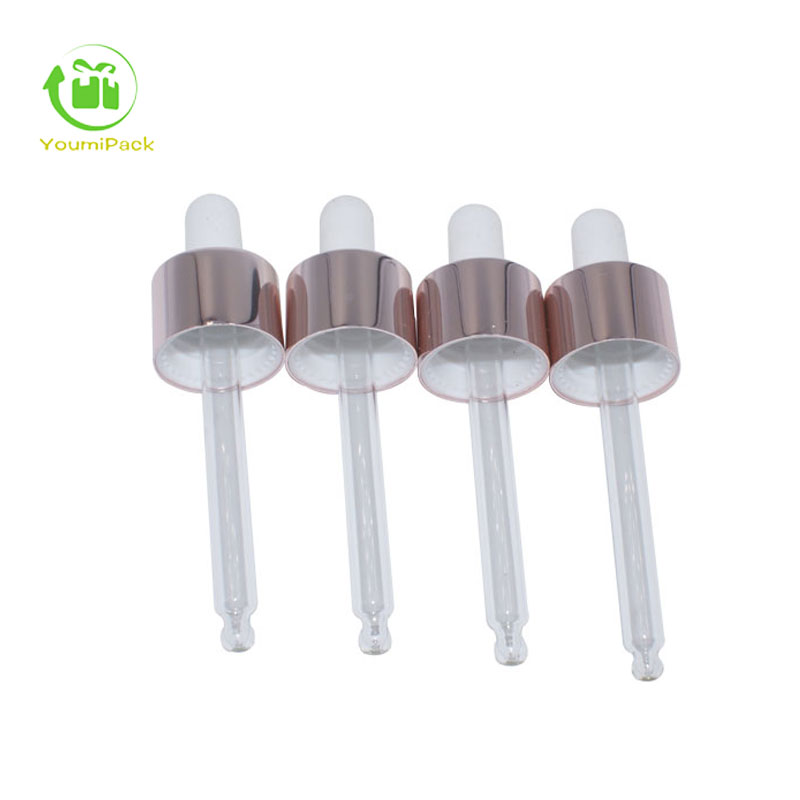 rose gold dropper cap with pipette 18/410 20/410