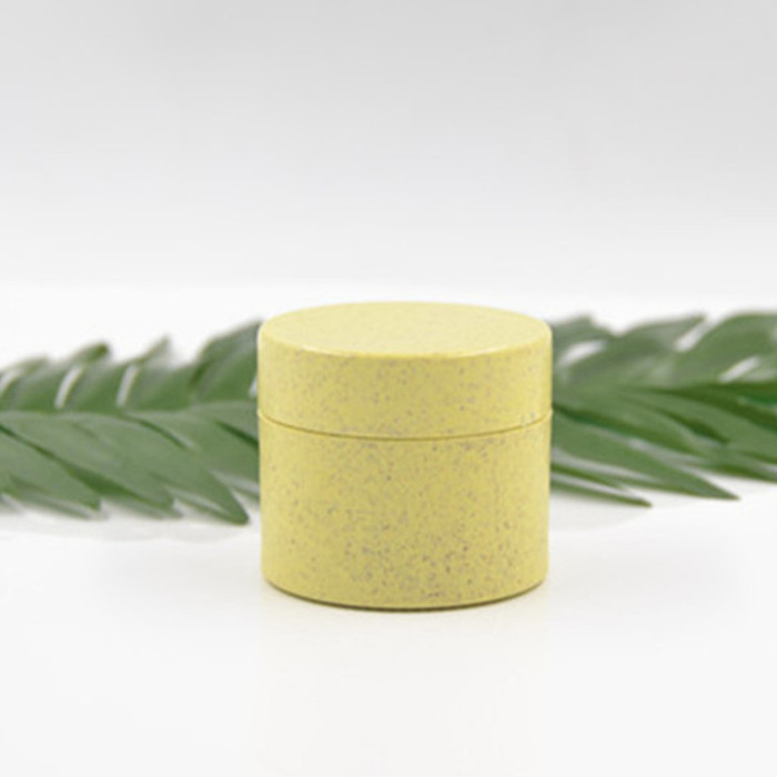 50g eco-friendly yellow straw thick wall jar