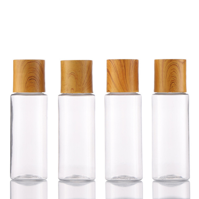 50ml PCR/PET natural bottles with bamboo cap