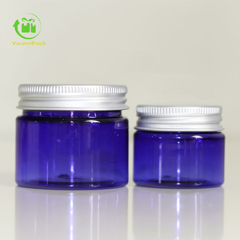 30g 50g blue PET jars with lid